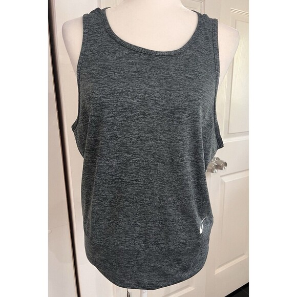 NIKE DRY Women's Open Back Studio Tank Top  M in Gray - Picture 2 of 8